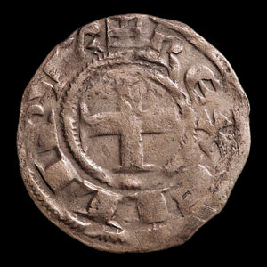 Lordship of Déols, Philip II Augustus, BI Denier - 1206 to 1207 CE - French States