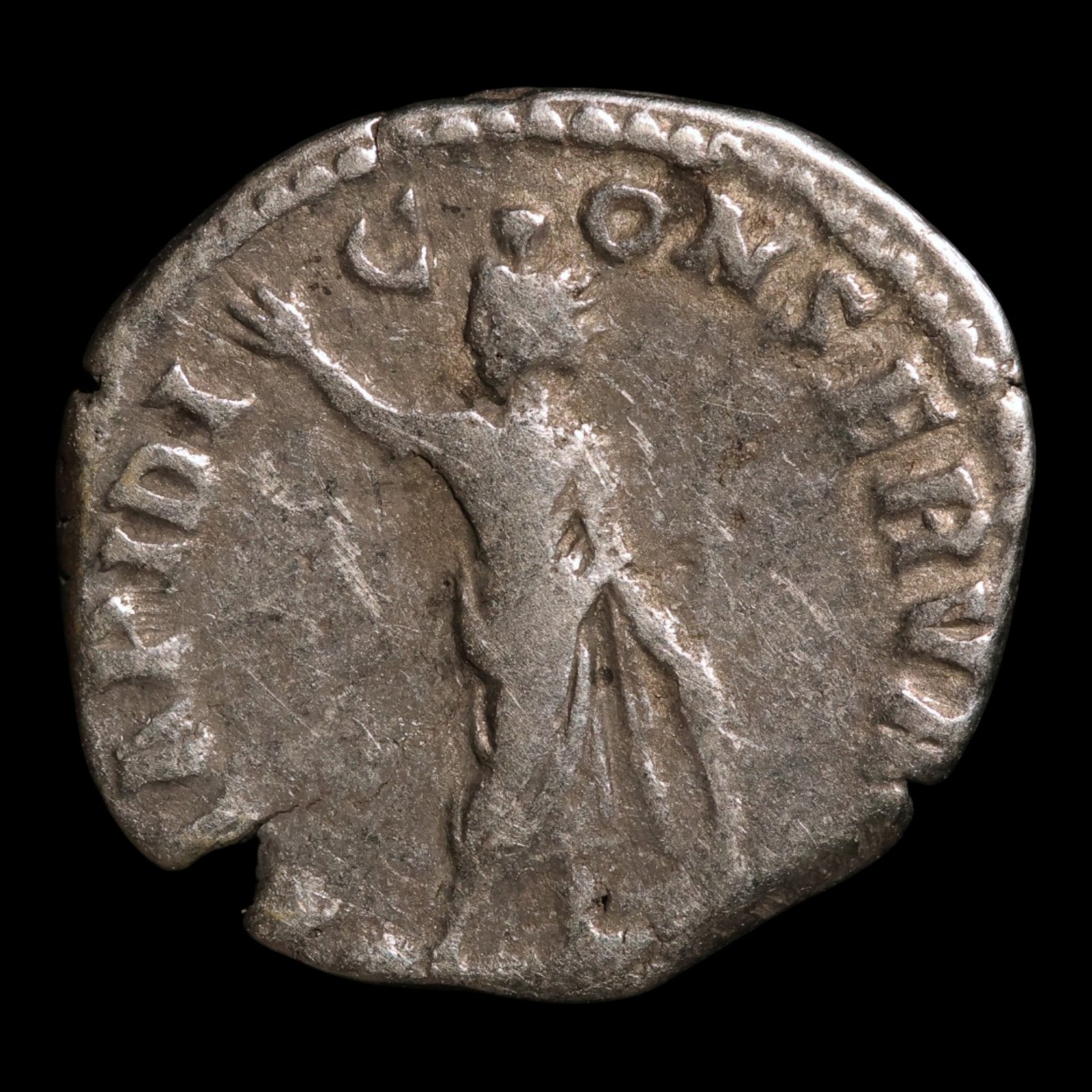 Rome, Emperor Commodus, AR Denarius, Serapis (Sun God) - 191 to 192 CE - Roman Empire