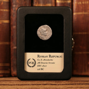 Roman Republic, Cn. D. Ahenobarbus & Others, AR Denarius Serratus, Roma (Goddess of Rome) - 118 BCE - Roman Republic
