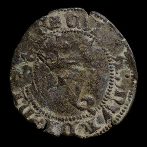 Kingdom of Castile and Leon, King John I, BI ½ Blanca - 1386 to 1390 CE - Kingdom of Castile and Leon (Spanish States)
