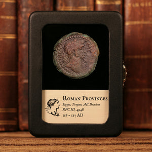 Egypt, Alexandria, Emperor Trajan, AE Drachm, Nilus (God of the Nile River) - 116 to 117 CE - Roman Provinces
