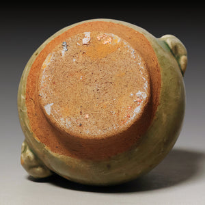 Qing Dynasty, Green Glazed Incense Burner with Dragon Handles