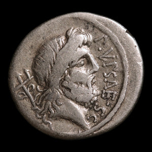 Roman Republic, P. Plautius Hypsaeus, AR Denarius, Neptune & Jupiter - 60 BCE - Roman Republic