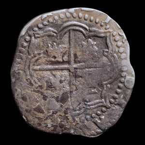 Spanish Empire, Bolivia, King Philip II, 1 Real (Silver Cob) - 1574 to 1589 CE - Spanish Empire