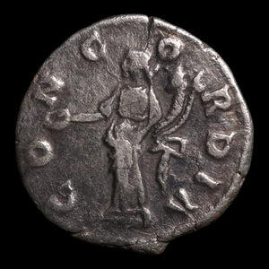 Rome, Empress Crispina, AR Denarius, Concordia (Goddess of Agreement) - 178 to 191 CE - Roman Empire