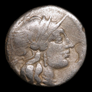 Roman Republic, C. Plautius, AR Denarius, Roma & Dioscuri - 121 BCE - Roman Republic