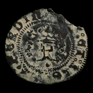 Spain, King Ferdinand V & Queen Isabella I, Billon 1 Blanca - 1497 to 1566 CE - Spain