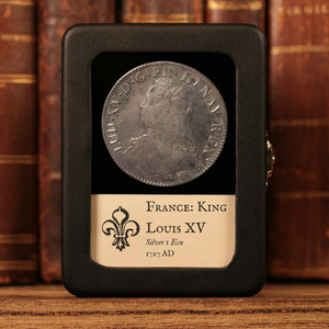 France, King Louis XV, AR (Silver) 1 Ecu - 1727 CE - France