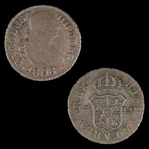 Spain, Charles IV, Silver 1/2 Real - 1808 - Mexico Mint - 8/23/23 Auction