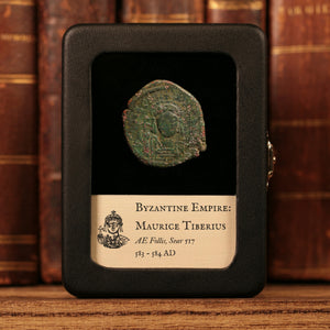 Byzantine Empire, Emperor Maurice Tiberius, AE Follis (Sear 517) - 583 to 584 CE - Byzantine Empire