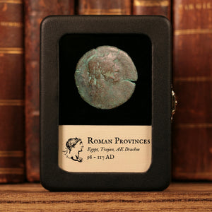 Egypt, Alexandria, Emperor Trajan, AE Drachm, Serapis (Sun God) - 98 to 117 CE - Roman Provinces