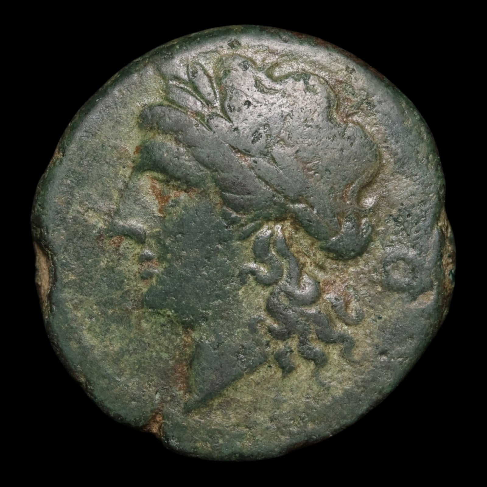 Campania, City of Teanum Sidicinum, AE Obol, Apollo & Man-Headed Bull - c. 265 to 240 BCE - Greek World