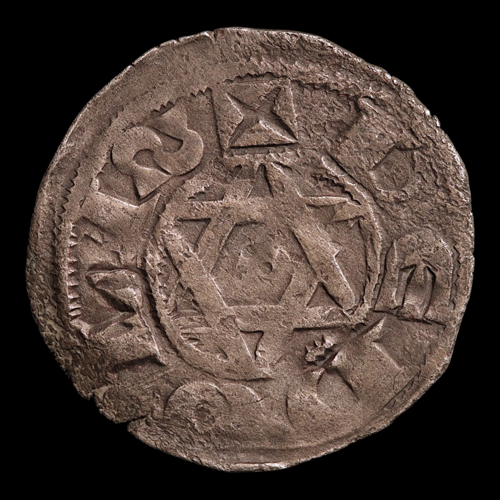 Lordship of Déols, Lord Ralph VI, AR 1 Denier - 1160 to 1176 CE - The Crusades