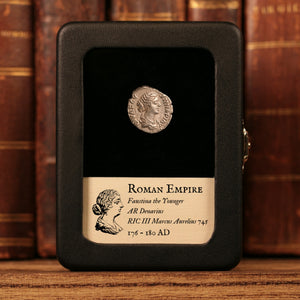 Rome, Faustina the Younger, AR Denarius, Throne Reverse - 176 to 180 CE - Roman Empire