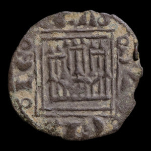 Kingdom of Castile and Leon, King Alfonso X, BI 1 Obol - 1252 to 1258 CE - Kingdom of Castile and Leon (Spanish States)