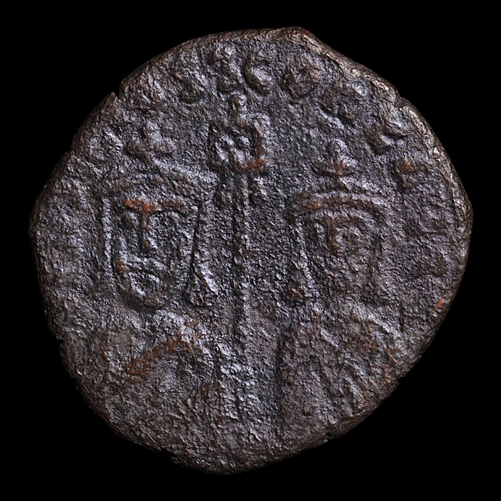 Byzantine Empire, Emperor Basil I and Constantine, AE Follis - 867 to 876 CE - Byzantine Empire
