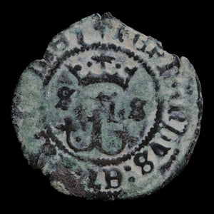 Spain, King Ferdinand V & Queen Isabella I, Billon 1 Blanca - 1497 to 1566 CE - Spain