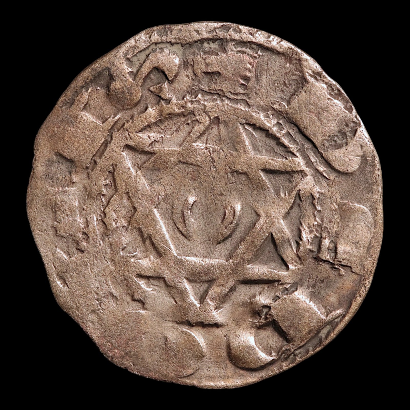 Lordship of Déols, Philip II Augustus, BI Denier - 1206 to 1207 CE - French States