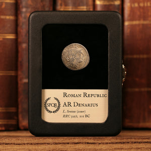 Roman Republic, L. Sentius, AR Denarius, Jupiter & Roma - 101 BCE - Roman Republic