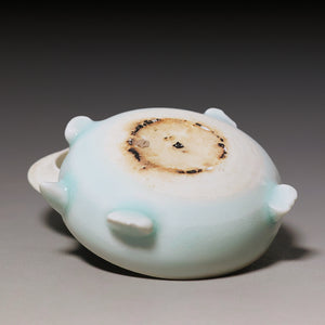 Ming Dynasty, Turtle Shaped Lidded Ceramic Box, Light Blue Glaze