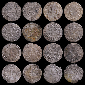 French States, County of Gien, Geoffrey III, Silver Denier - 1120 to 1160 CE - Medieval Europe