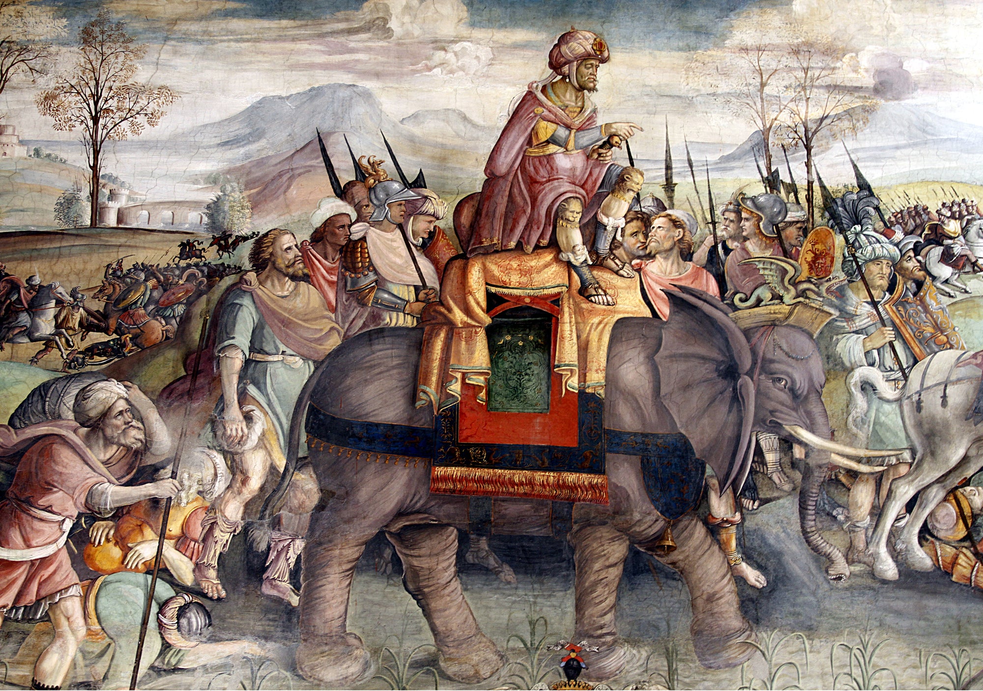 A 16th century fresco depicting the Carthaginian general Hannibal, a key figure of the Punic Wars.