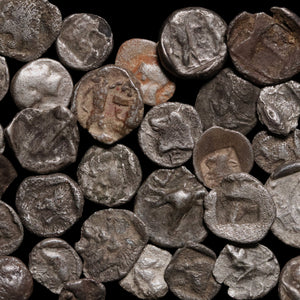 Greek Fractional Silver Coins (Group of Three) - c. 500 to 300 BCE - Ancient Greek Cities