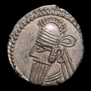 Parthian Kingdom, King Vologases IV, AR Drachm - c. 147 to 191 CE - Ancient Persia