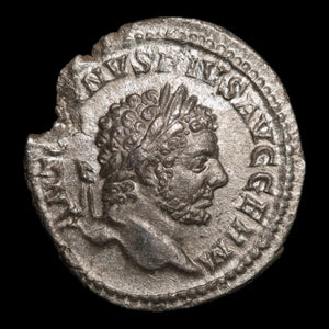 Rome, Emperor Caracalla, AR Denarius, Apollo (Major Greek God) - 215 CE - Roman Empire