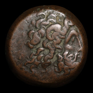 Ptolemaic Egypt, King Ptolemy IX or X, AE Obol, Zeus & Eagles - 113 to 81 BCE - Ancient Egypt