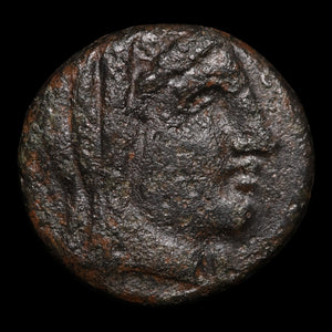 Thessaly, City of Pelinna, AE Unit, Mantho & Horseman - c. 306 to 197 BCE - Ancient Greece