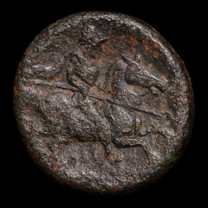 Thessaly, City of Pelinna, AE Unit, Mantho & Horseman - c. 306 to 197 BCE - Ancient Greece