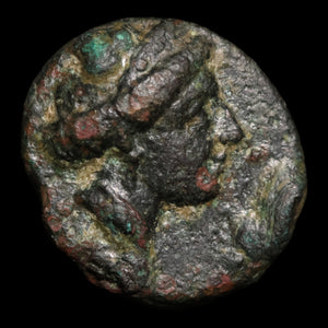 Caria, City of Rhodes, AE Unit, Rhodos & Rose - c. 350 to 300 BCE - Ancient Greece