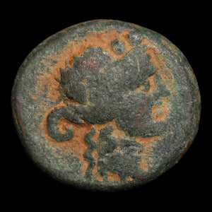 Thrace, City of Maroneia, Bronze Unit, Dionysus (Greek God of Wine) - c. 200 to 100 BCE - Ancient Greece