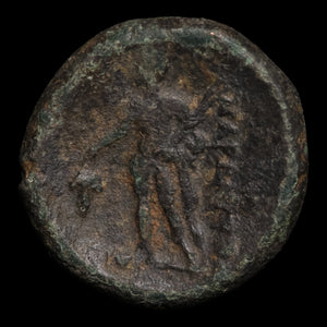 Thrace, City of Maroneia, Bronze Unit, Dionysus (Greek God of Wine) - c. 200 to 100 BCE - Ancient Greece