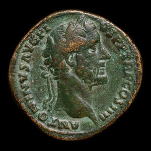 Rome, Emperor Antoninus Pius, AE Sestertius, Roma (Goddess of Rome) - 145 to 161 CE - Roman Empire