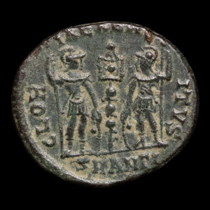 Rome, Emperor Constantine II, AE Unit, Two Soldiers Reverse - 337 to 347 CE - Roman Empire