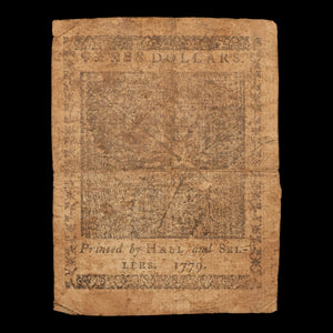 The United States (Thirteen American Colonies), Continental Currency, $3 Note - January 14, 1779 - American Revolution
