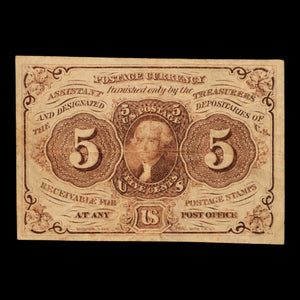 U.S. Fractional Currency, 5¢ Note, First Issue "Postage Currency" - 1862 - United States of America