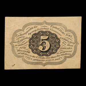 U.S. Fractional Currency, 5¢ Note, First Issue "Postage Currency" - 1862 - United States of America