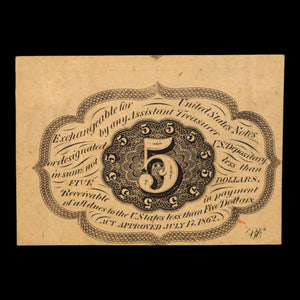 U.S. Fractional Currency, 5¢ Note, First Issue "Postage Currency" - 1862 - United States of America