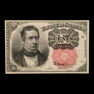 U.S. Fractional Currency, 10¢ Note, Fifth Issue (Red Seal) - 1874 - United States of America