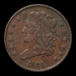 United States of America, "Classic Head" Half Cent - 1834 - United States