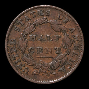 United States of America, "Classic Head" Half Cent - 1834 - United States