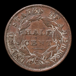 United States of America, "Classic Head" Half Cent - 1834 - United States