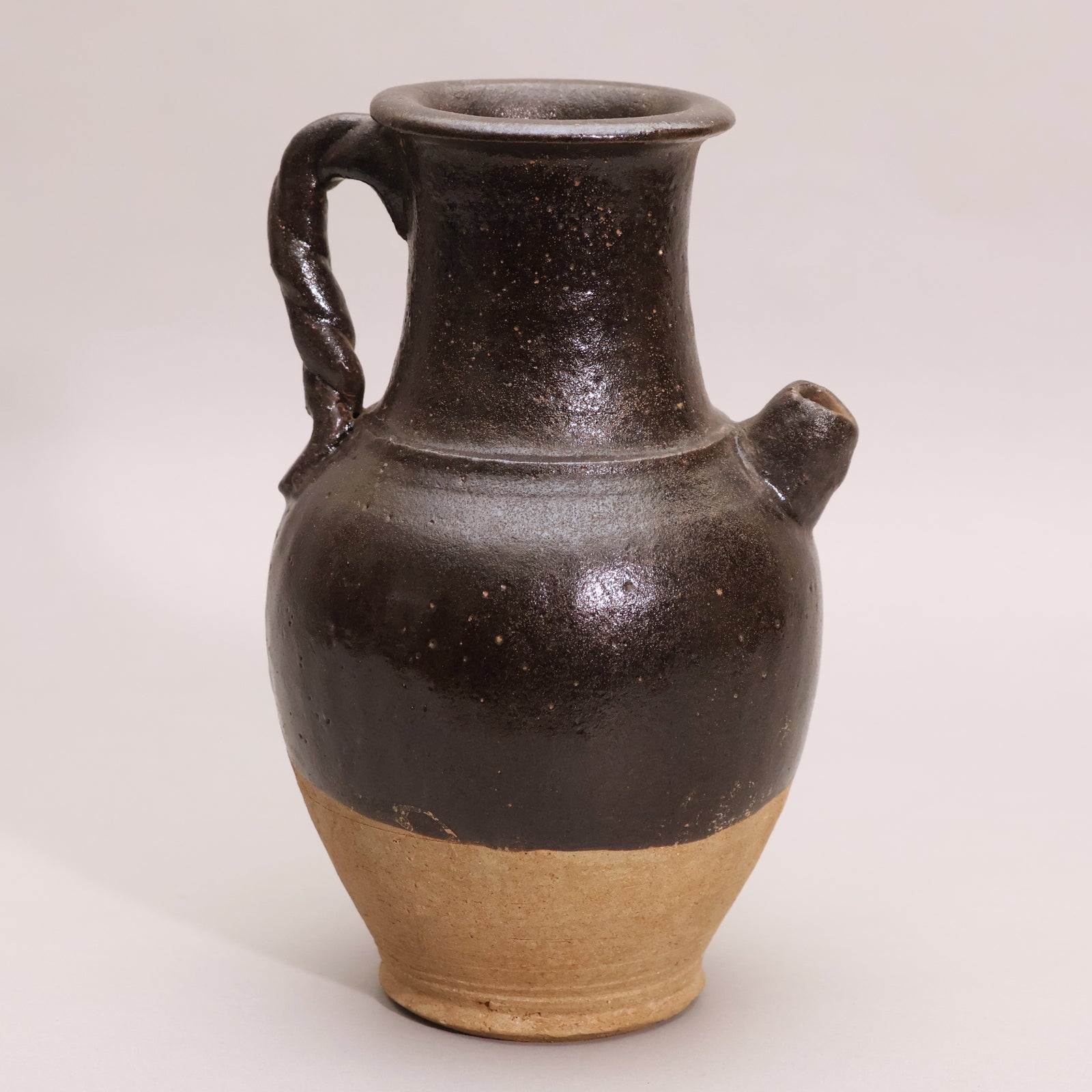 China, Qing Dynasty, Black Glazed Earthenware Pitcher - c. 1800s CE - Imperial China