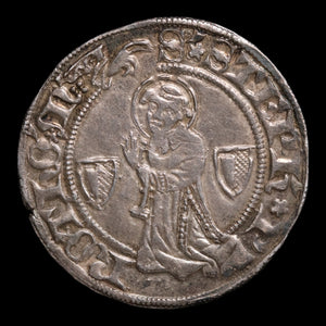 France, Anonymous Issue of the Bishophric of Metz, AR 1 Gros (St. Étienne) - c. 1300 to 1600 CE - Medieval France