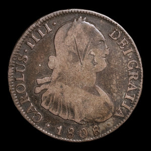 Spanish Empire, King Charles IV, AR 4 Reales - 1808 CE - Spanish Empire