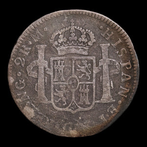 Spanish Empire, King Charles IV, AR 2 Reales - 1791 CE - Spanish Empire