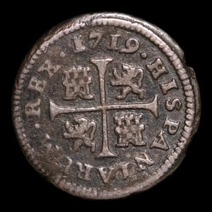 Spain, King Philip V, AR ½ Real - 1719 CE - Spain